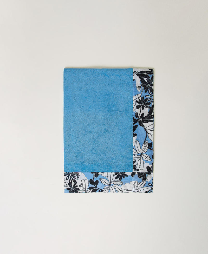 Frottee-Strandtuch mit Print Print Exotic Kornblume Frau 241LM5MEE_11576_01