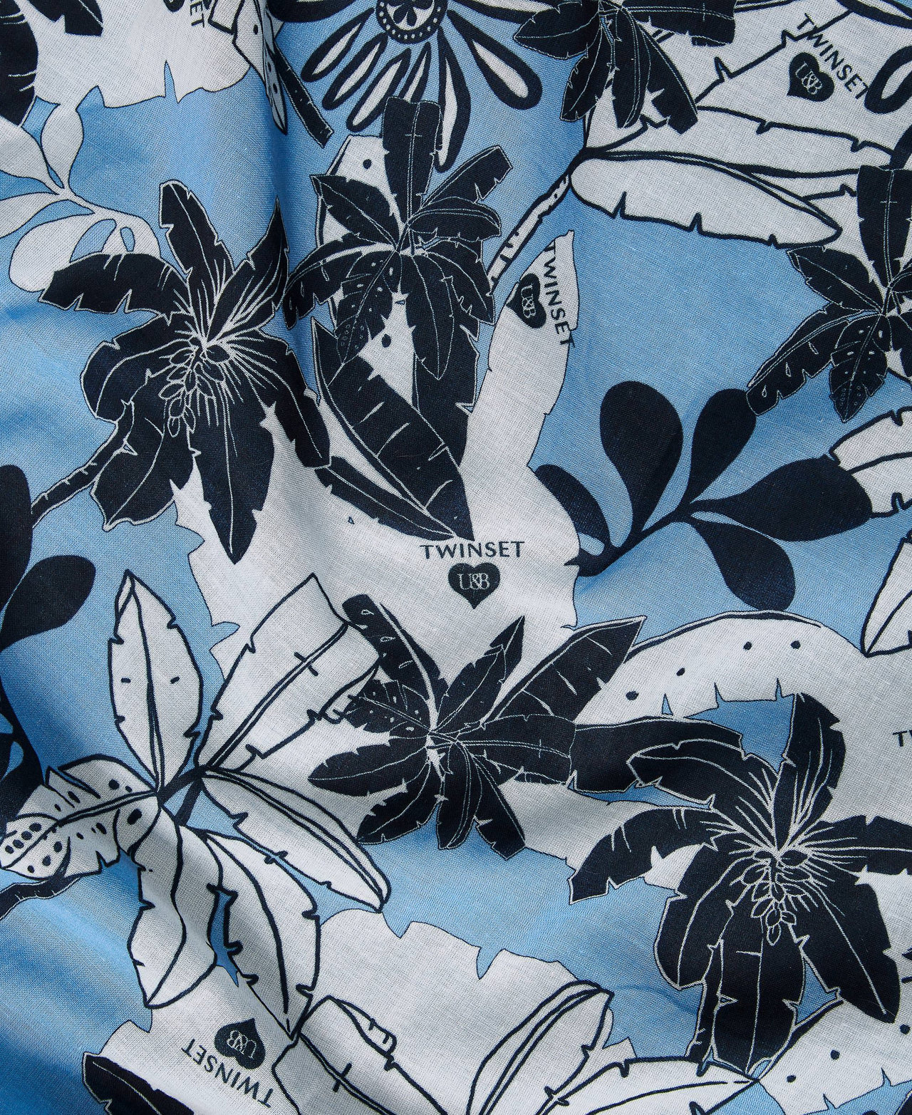 Frottee-Strandtuch mit Print Print Exotic Kornblume Frau 241LM5MEE_11576_02