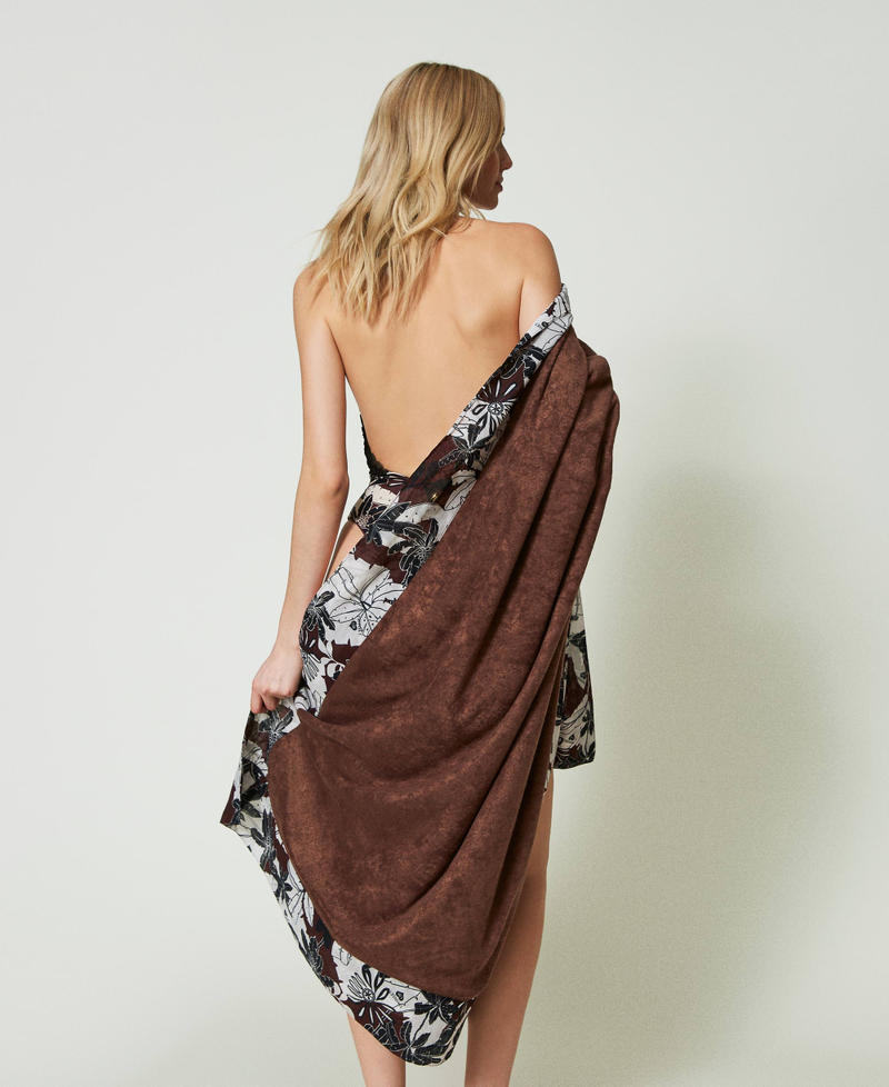 Printed terry beach towel