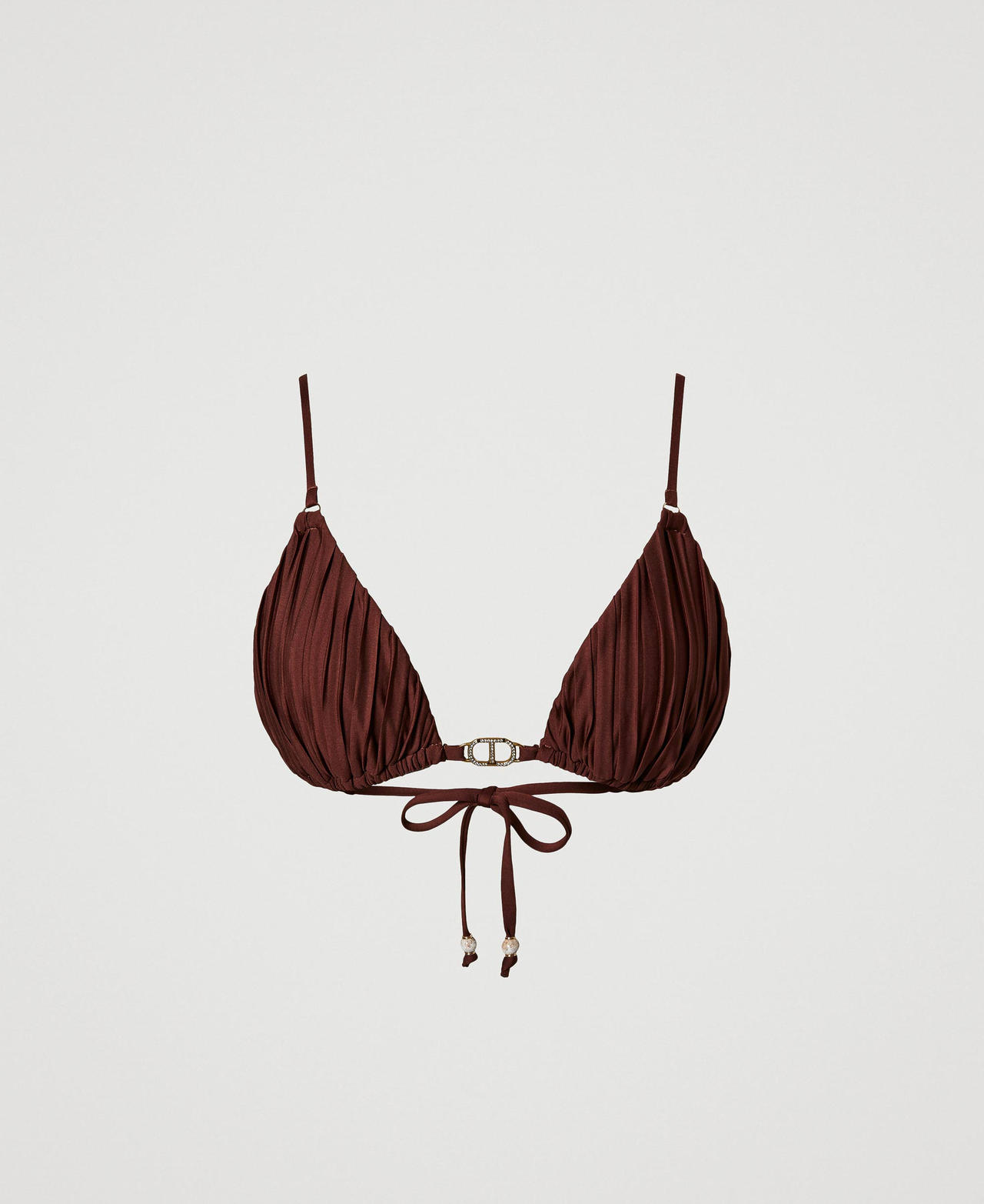 Haut de maillot de bain triangle avec plissé