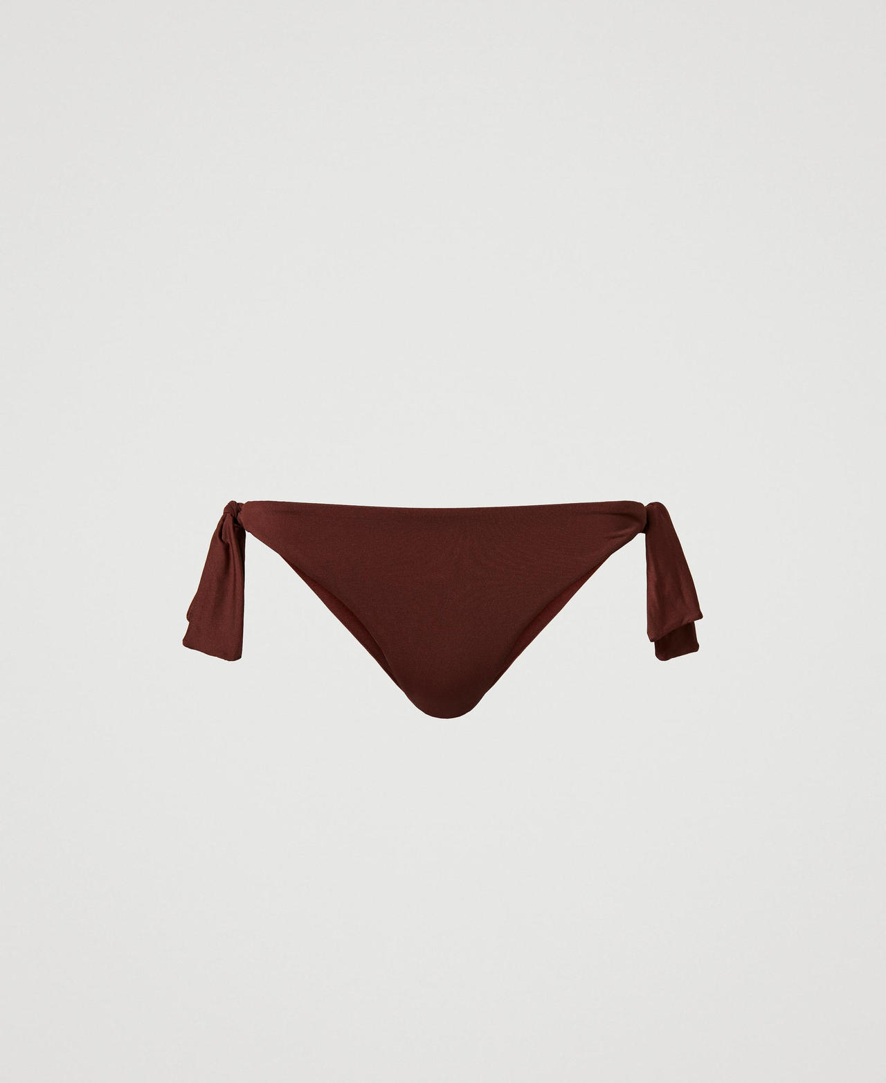 Bikini thong with bows "Bitter Chocolate" Brown Woman 241LMMA88-0S