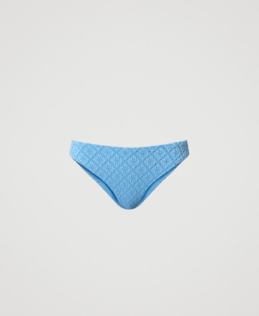 Brazilian bikini bottom with broderie anglaise