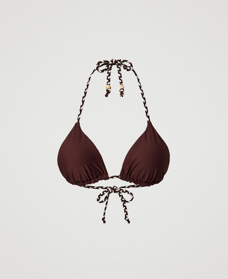 Haut de maillot de bain triangle réversible floral