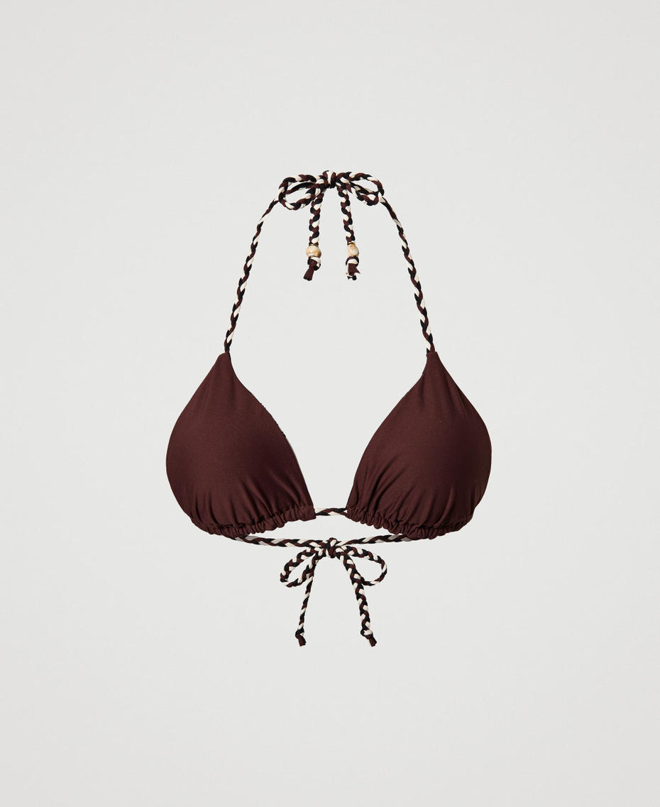 Haut de maillot de bain triangle réversible floral