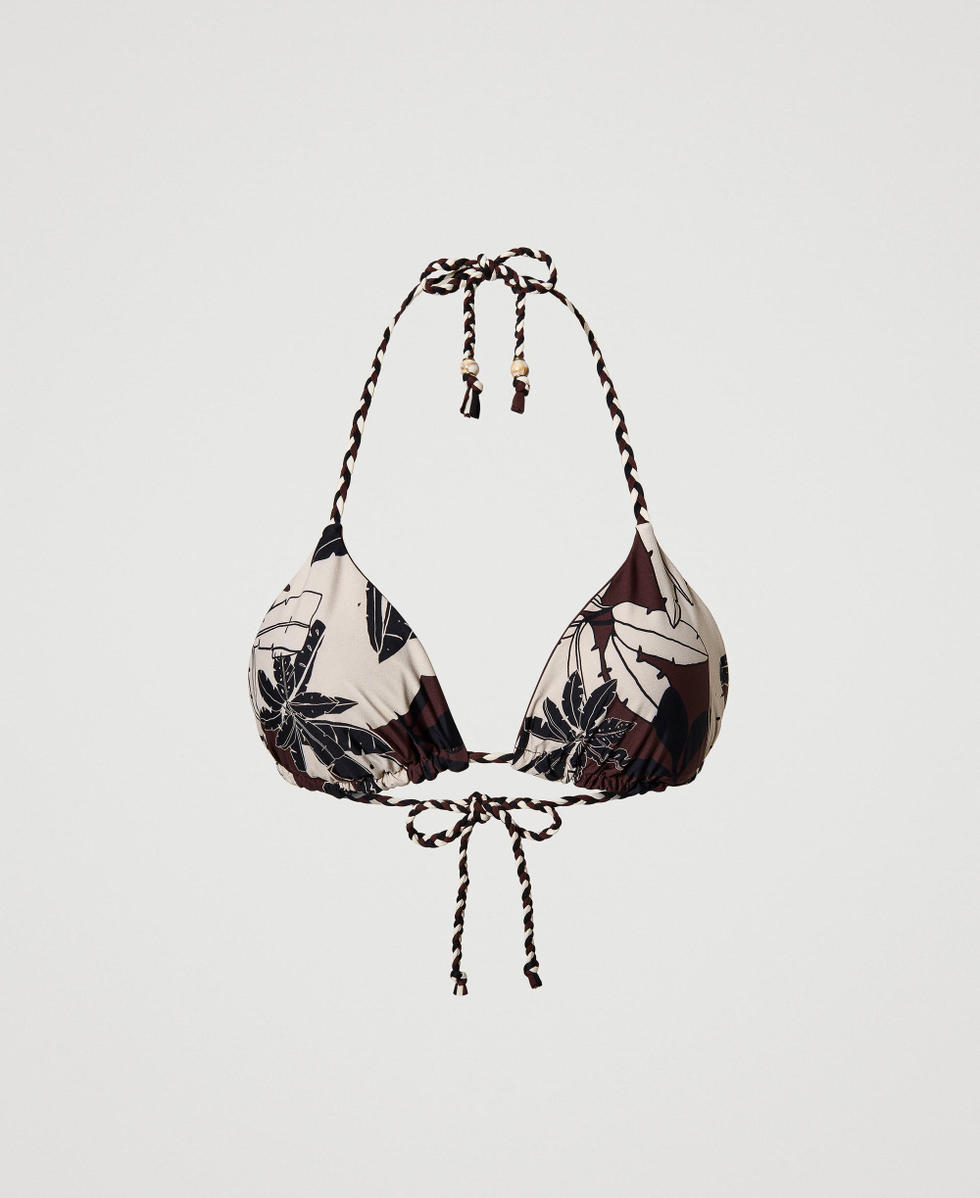 Tri&aacute;ngulo de ba&ntilde;o floral reversible