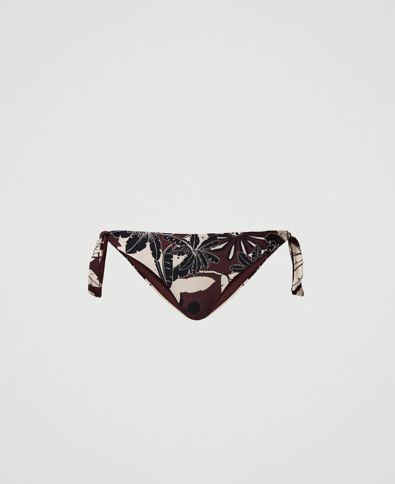 Tanga de bain réversible floral