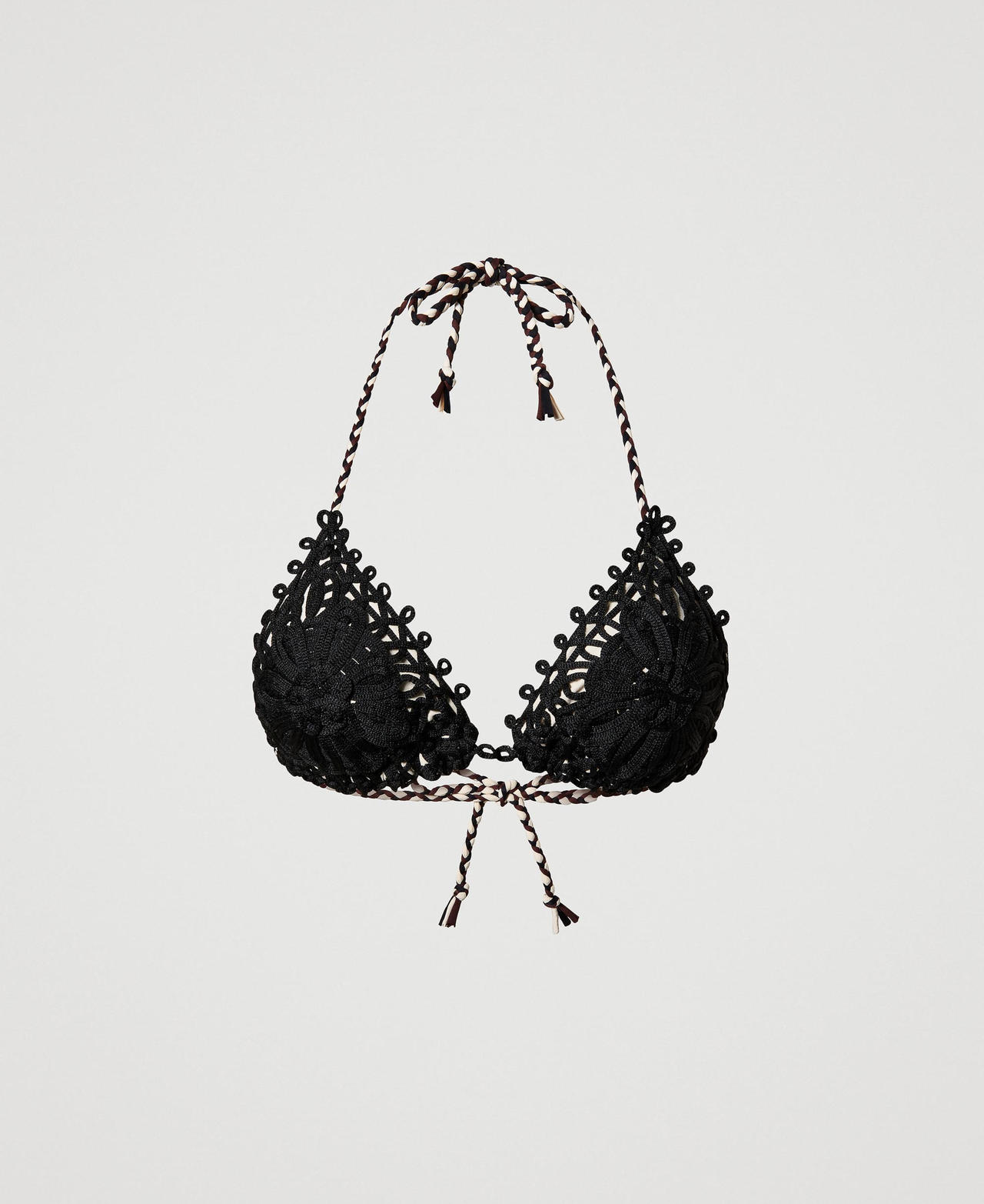Haut de maillot de bain triangle avec broderies Cornely