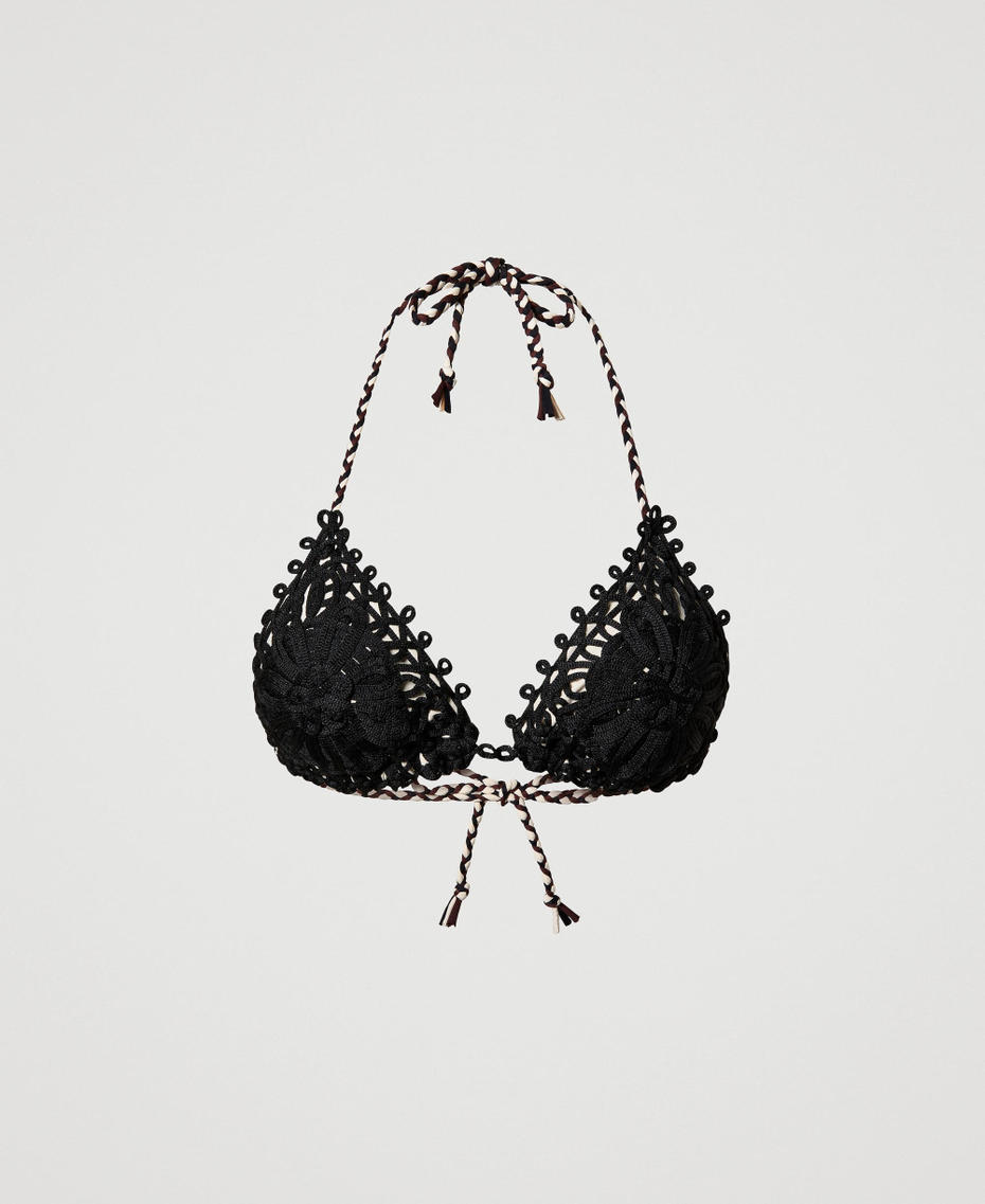 Triangle bikini top with Cornely embroidery