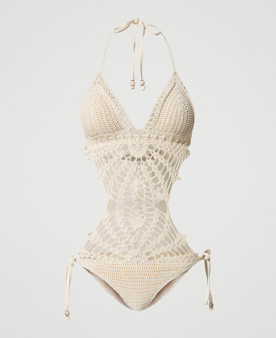 Costume trikini in crochet Beige "Shell" Donna 241LMMJ00-0S