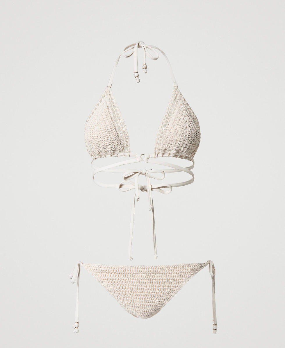 Triangel-Bikinitop und Tanga aus H&auml;kelarbeiten