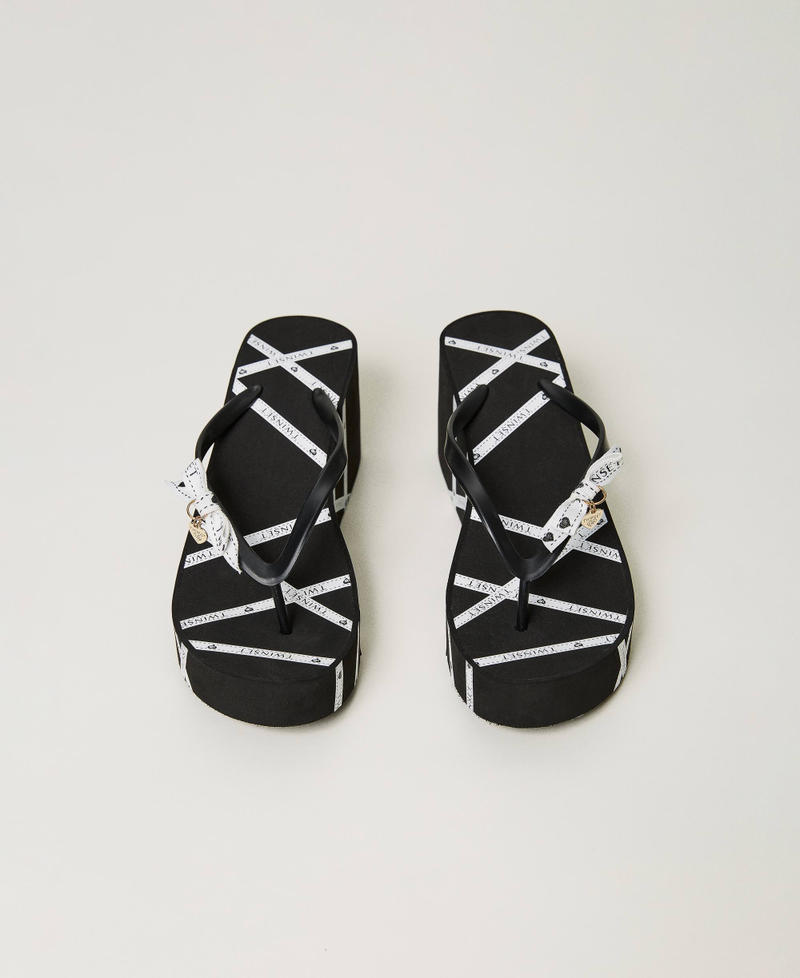 Platform thong sandals Black Woman 241LMT014-04