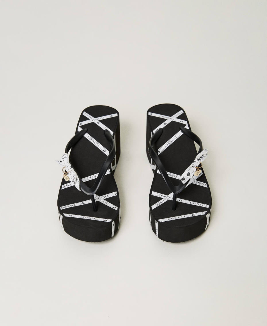 Platform thong sandals Black Woman 241LMT014_00006_04