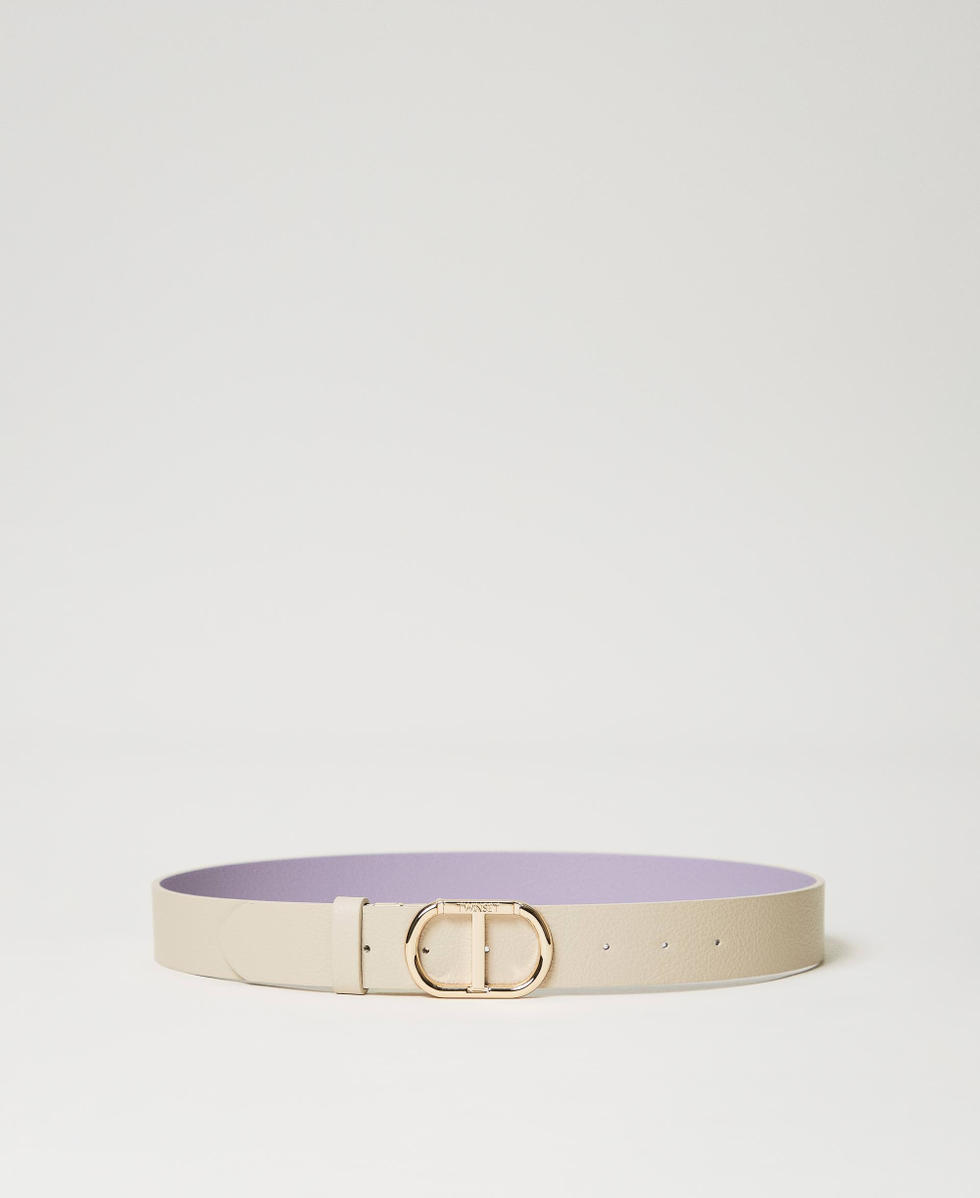 Ceinture reversible avec boucle a clip Oval T Femme Violet TWINSET Milano