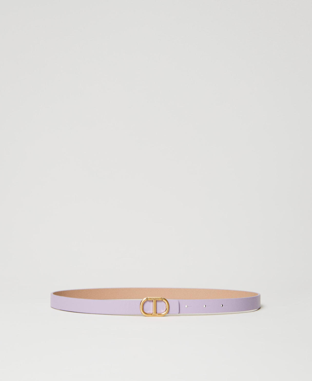 Reversible low waist belt with Oval T