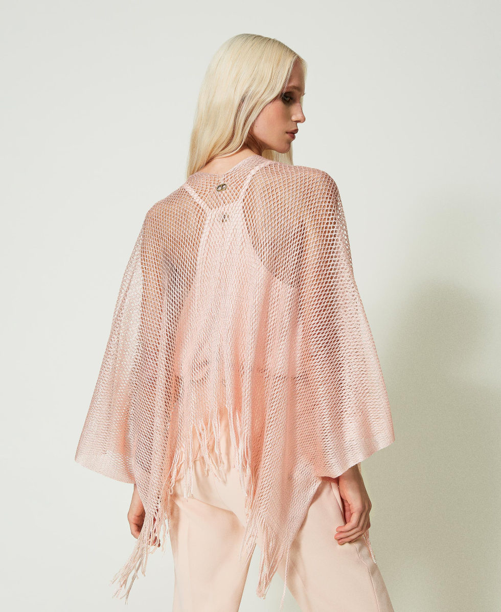 Poncho coprispalle in lurex Rosa Cupcake Donna 241TA4260_00178_03