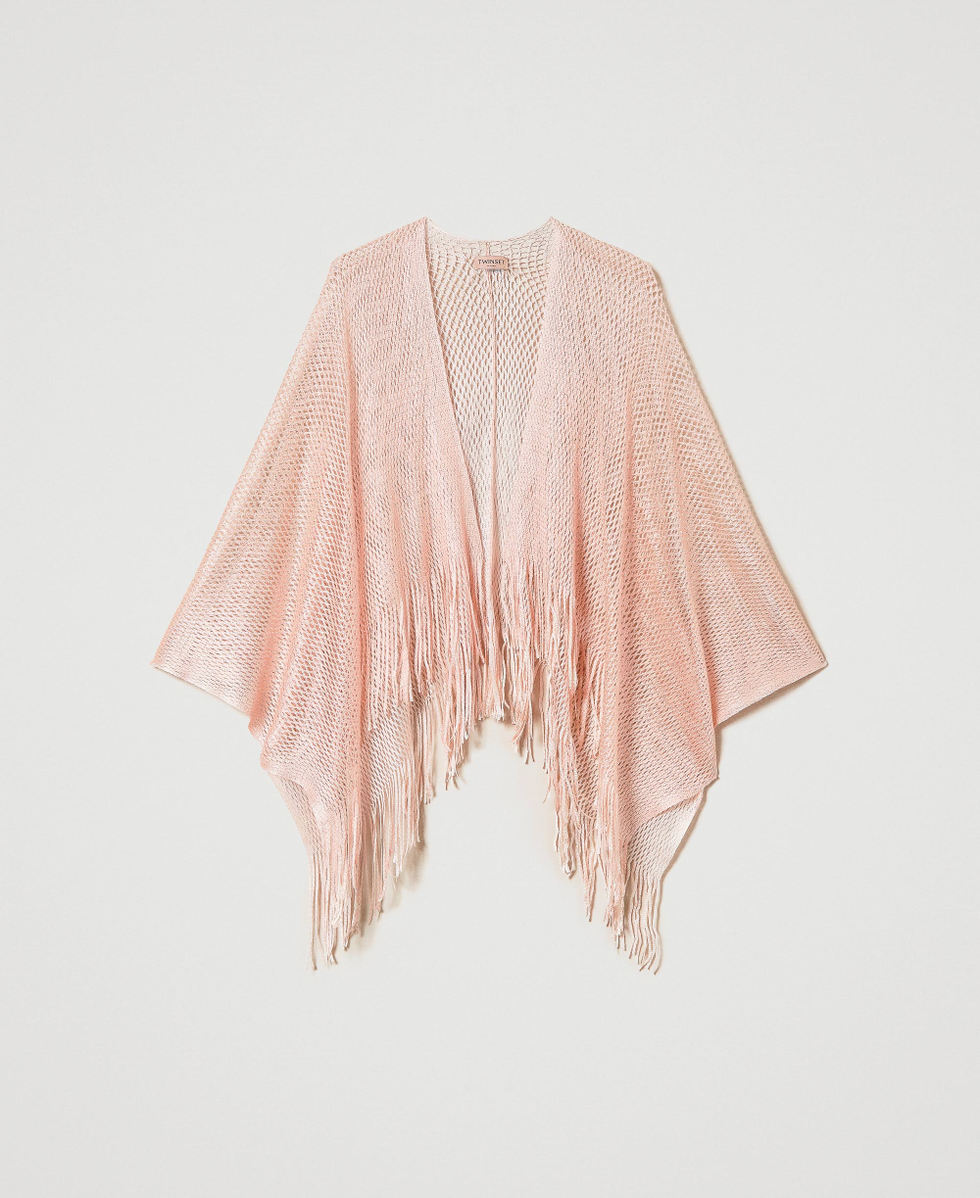 Poncho coprispalle in lurex Rosa Cupcake Donna 241TA4260_00178_S0