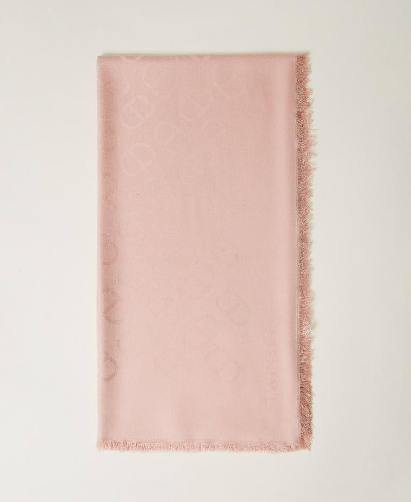 Kefiah jacquard con Oval T Pesca Donna 241TA4340_00110_01