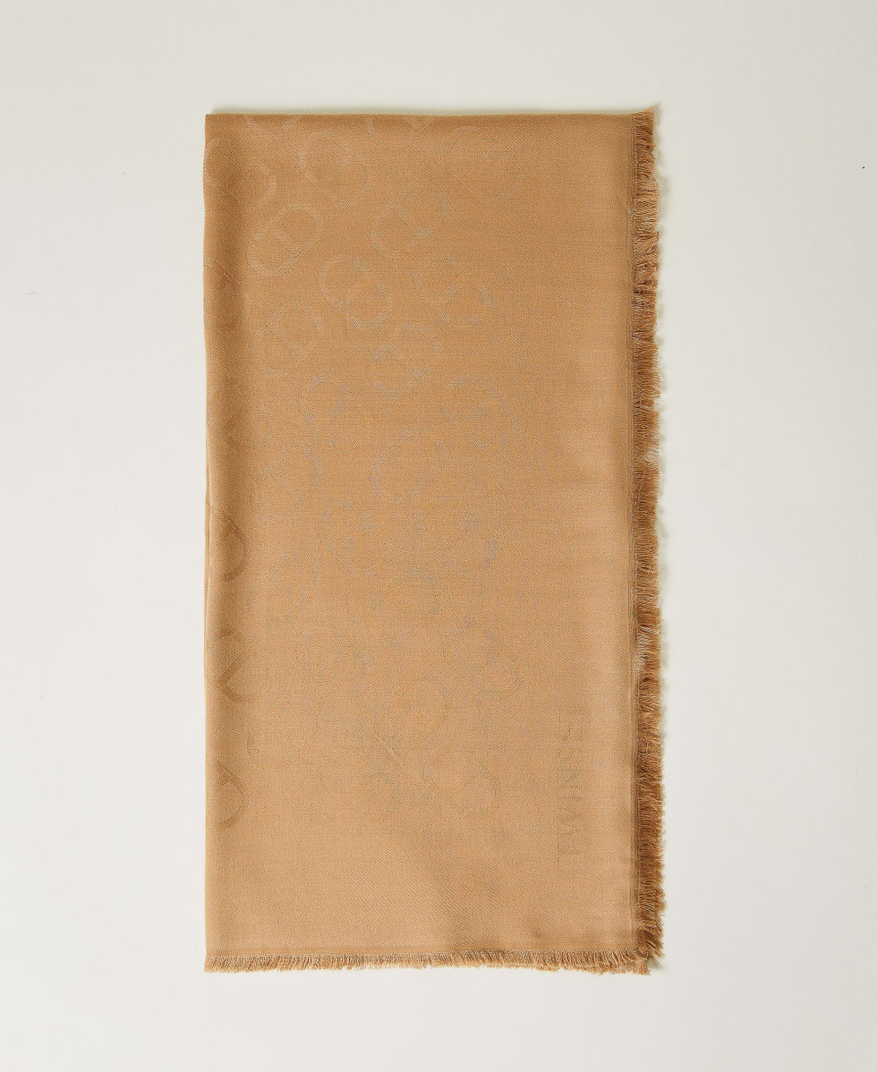 Jacquard kefiah with Oval T