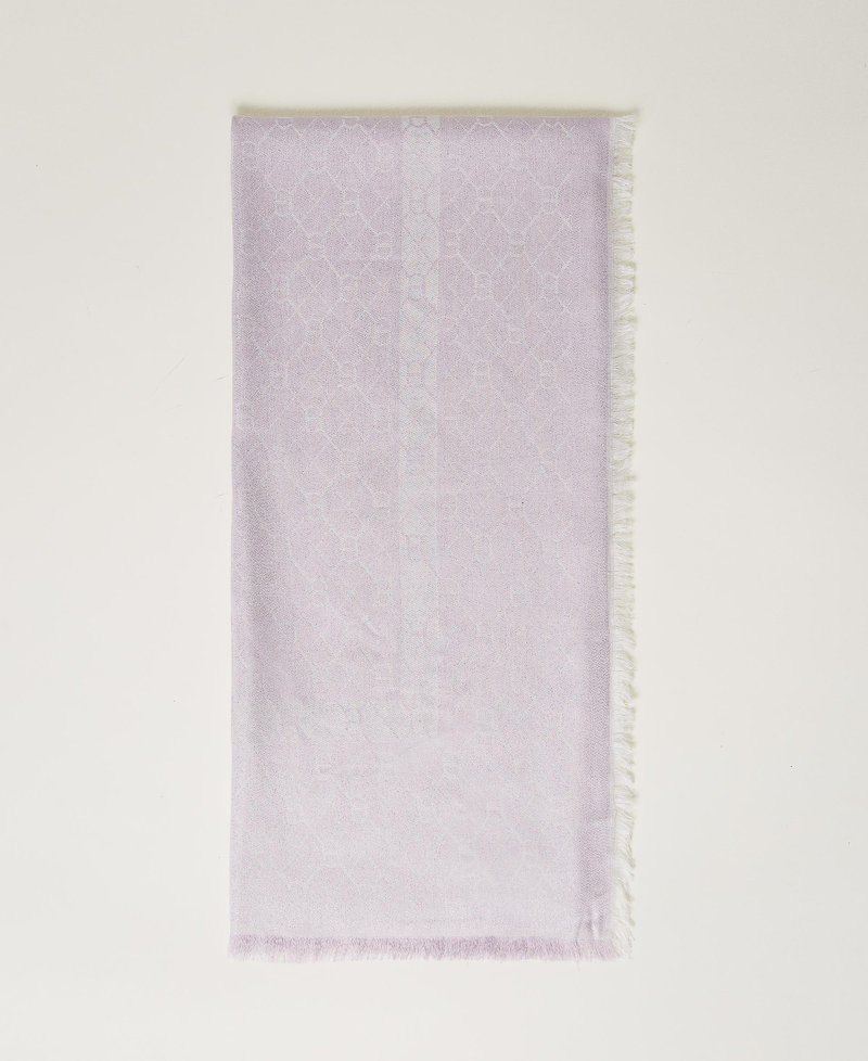 Jacquard kefiah with Oval T and lurex