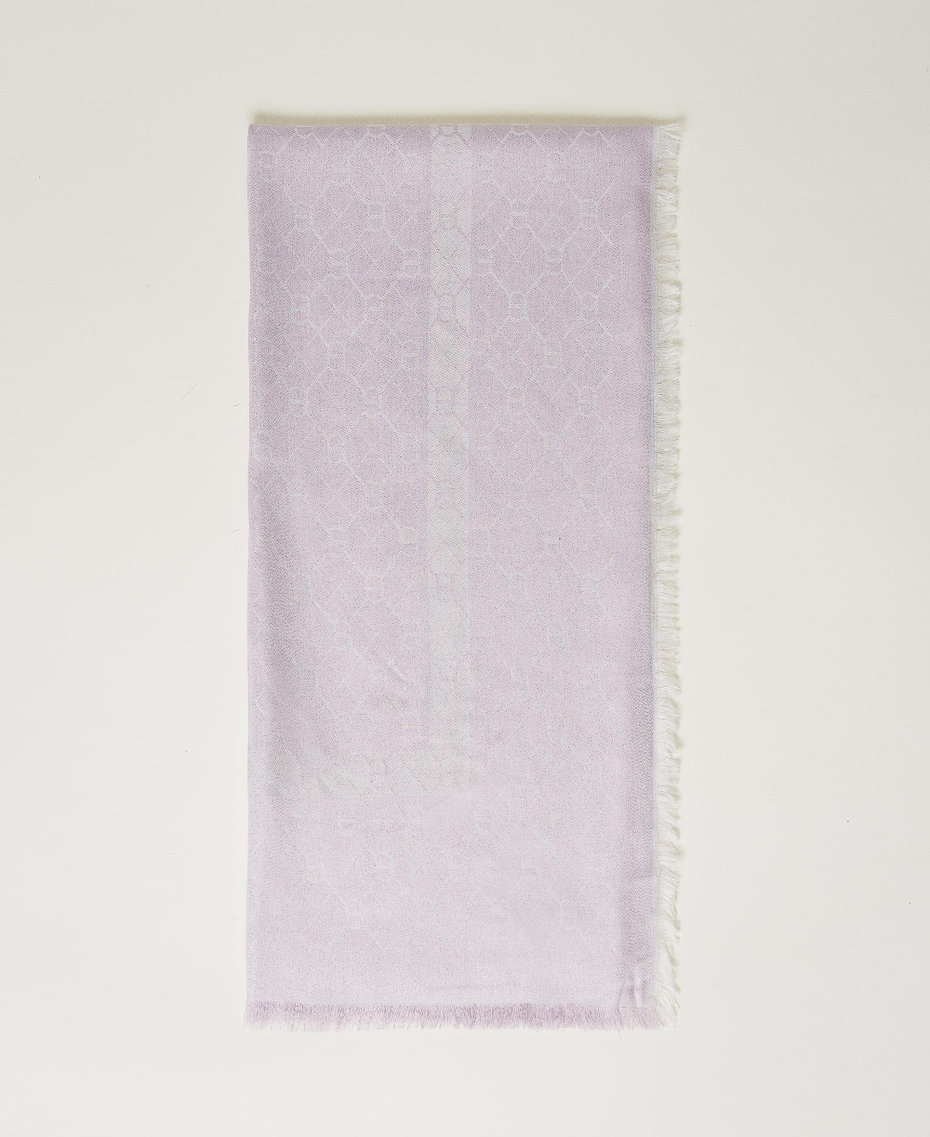 Jacquard kefiah with Oval T and lurex