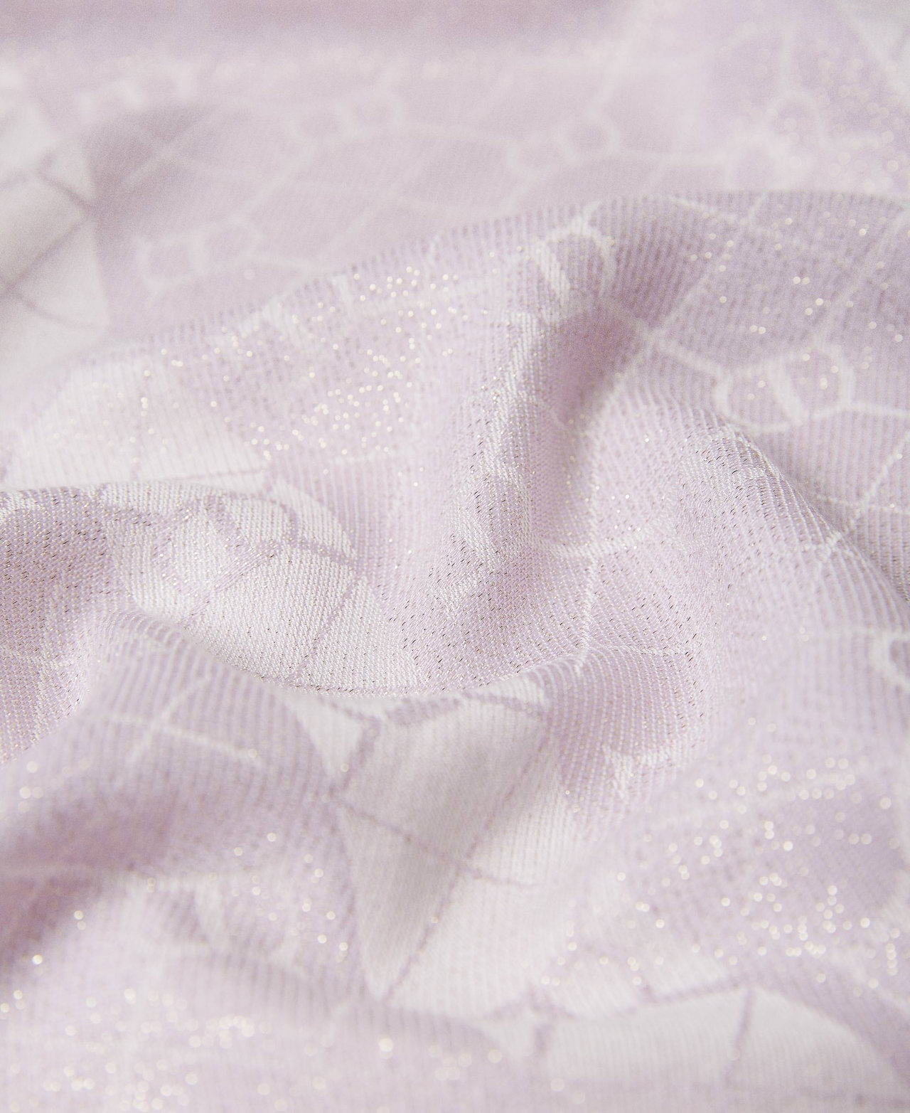 Jacquard kefiah with Oval T and lurex