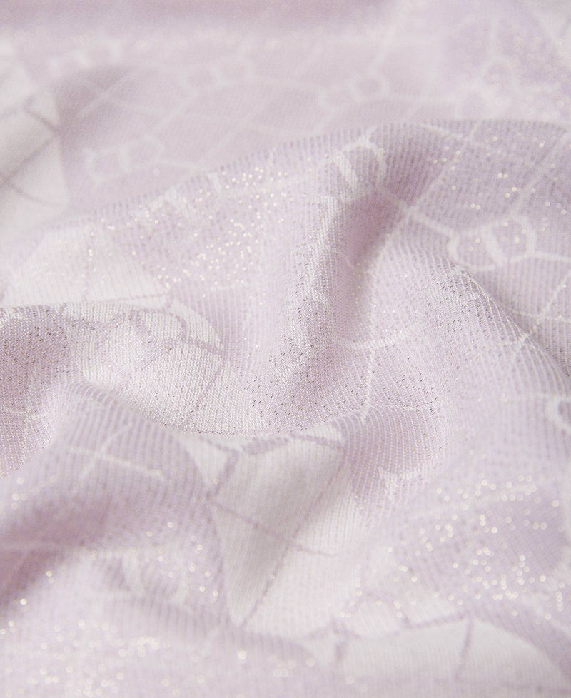 Jacquard kefiah with Oval T and lurex