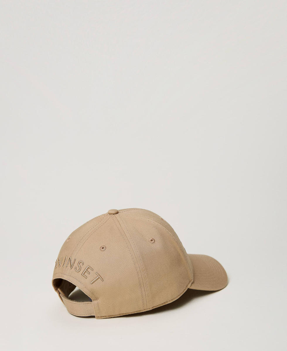 Baseball cap with floral Oval T "Hazelnut&rdquo; Brown Woman 241TA4430_10282_02