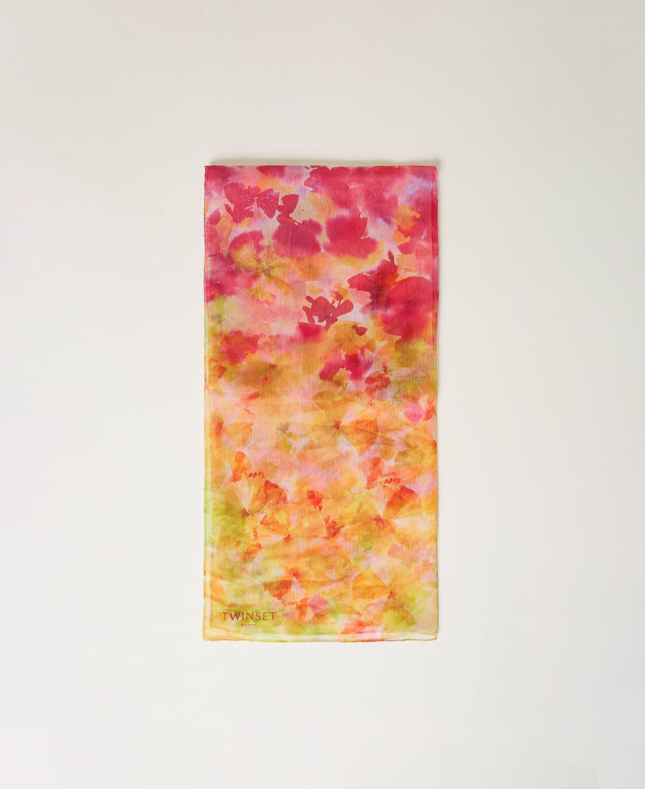 Georgette stole with floral print