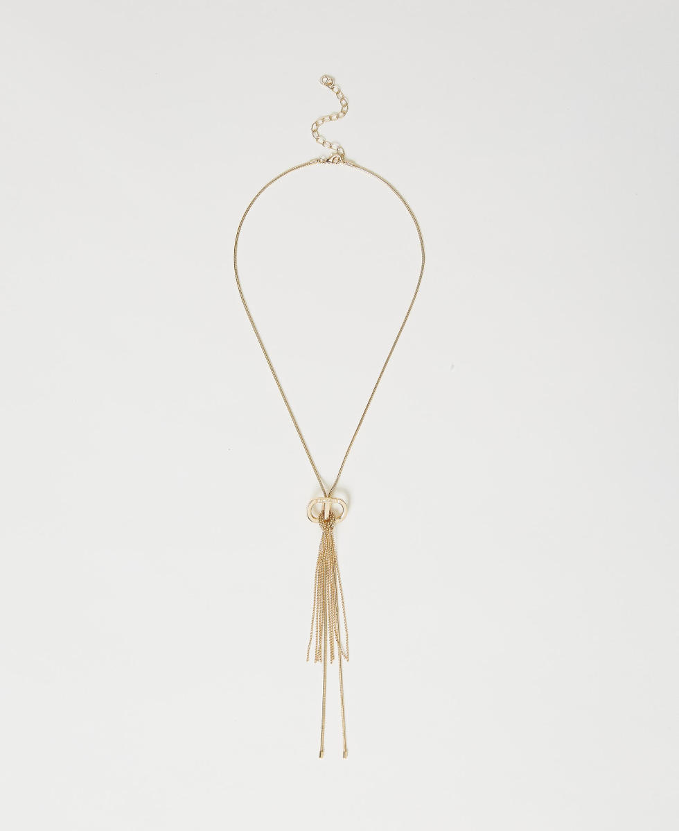 Collier avec Oval T et franges New Gold Femme 241TA4501_10630_01