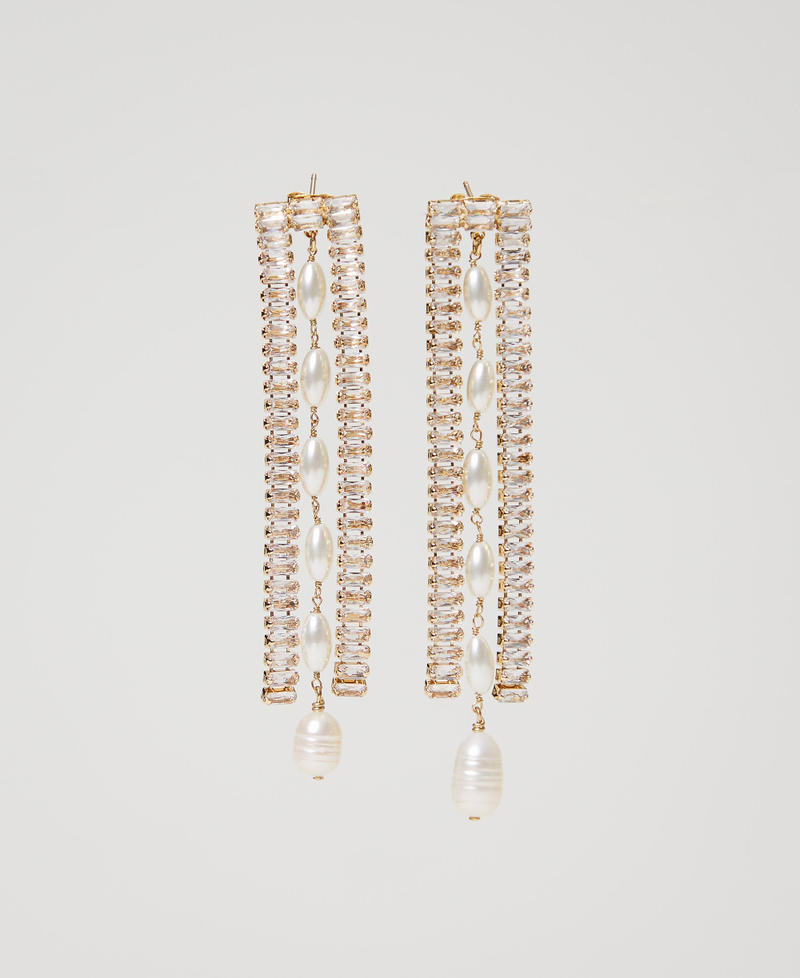 Boucles d’oreilles avec strass et perles Cristal Femme 241TA4510-01