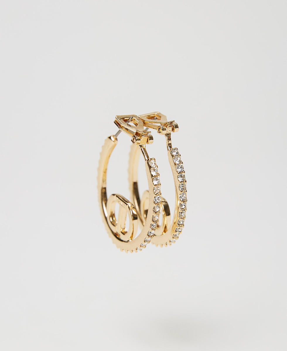 Orecchini con Oval T e strass