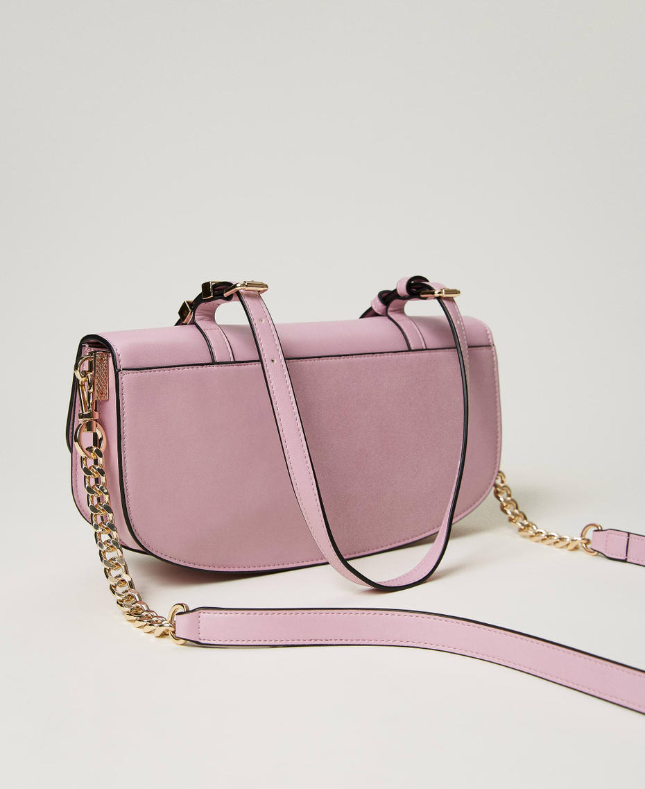 Shoulder bag with flap and Oval T