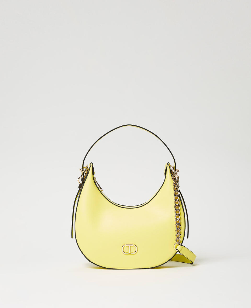 Hobo bag with Oval T “Light Lemon” Yellow Woman 241TB7066_04615_01