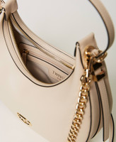 Hobo bag with Oval T Woman, Beige | TWINSET Milano