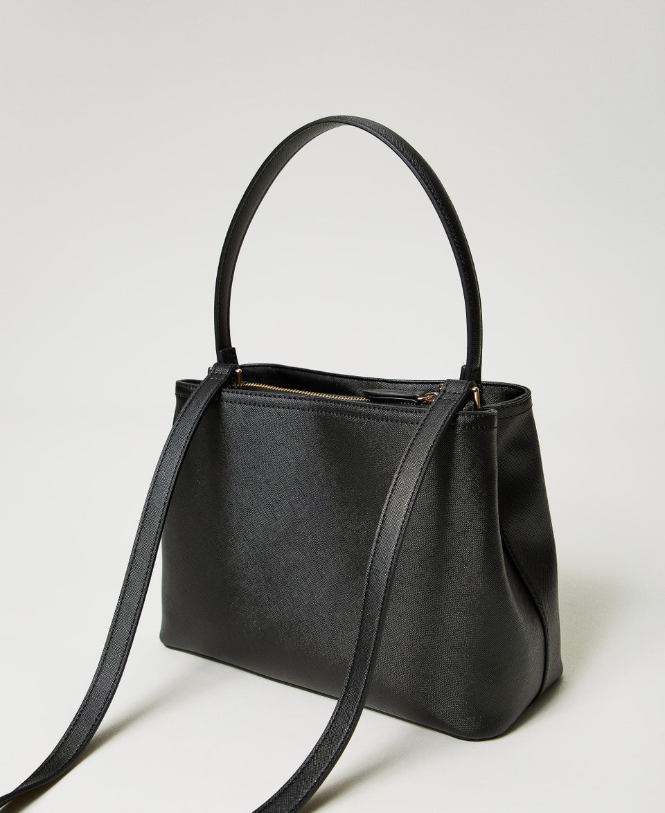 Borsa top handle con Oval T Nero Donna 241TB7121_00006_03