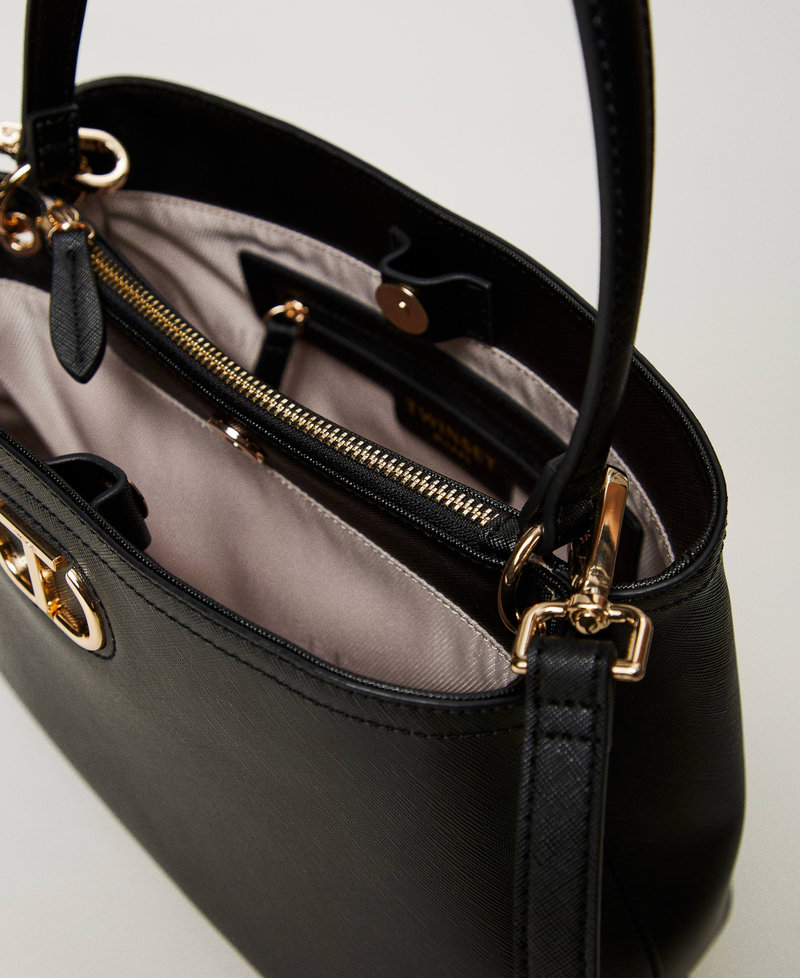 Top handle bag with Oval T Black Woman 241TB7121_00006_04