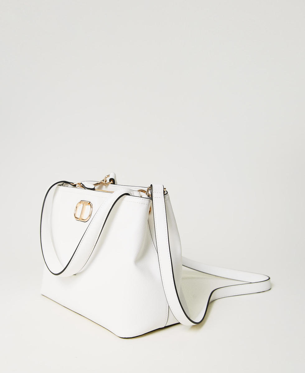 Top Handle Bag mit Oval T Frau WeiB TWINSET Milano