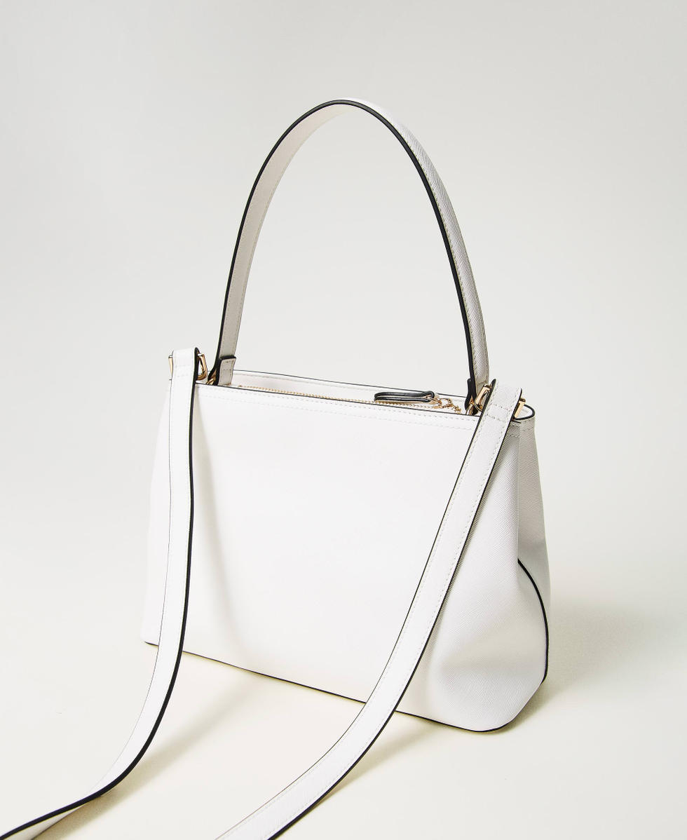 Top Handle Bag mit Oval T Frau WeiB TWINSET Milano