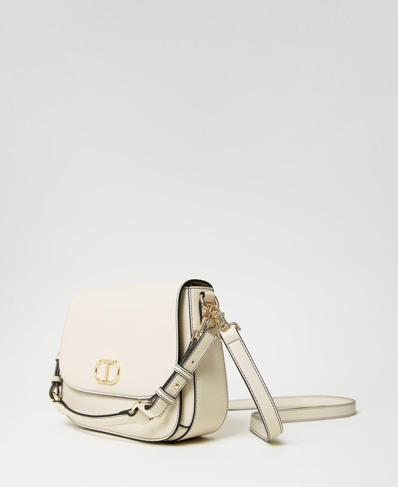 Bolso doble con solapa y Oval T White Nieve Mujer 241TB7130-02