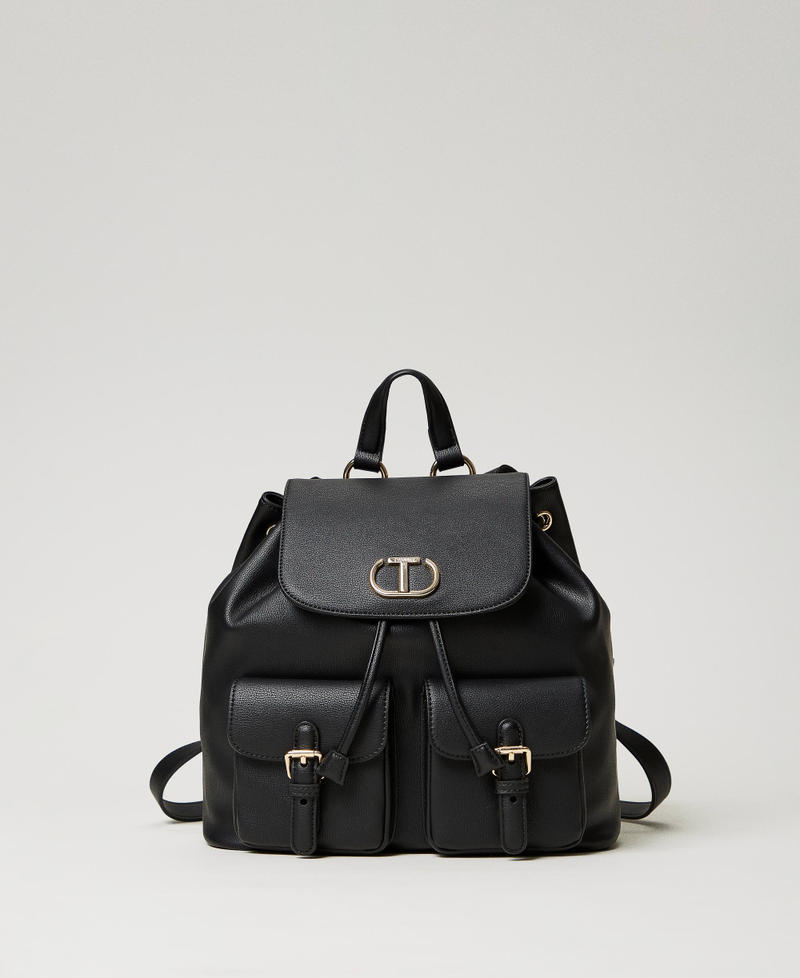 Backpack with pockets and straps Woman Black TWINSET Milano
