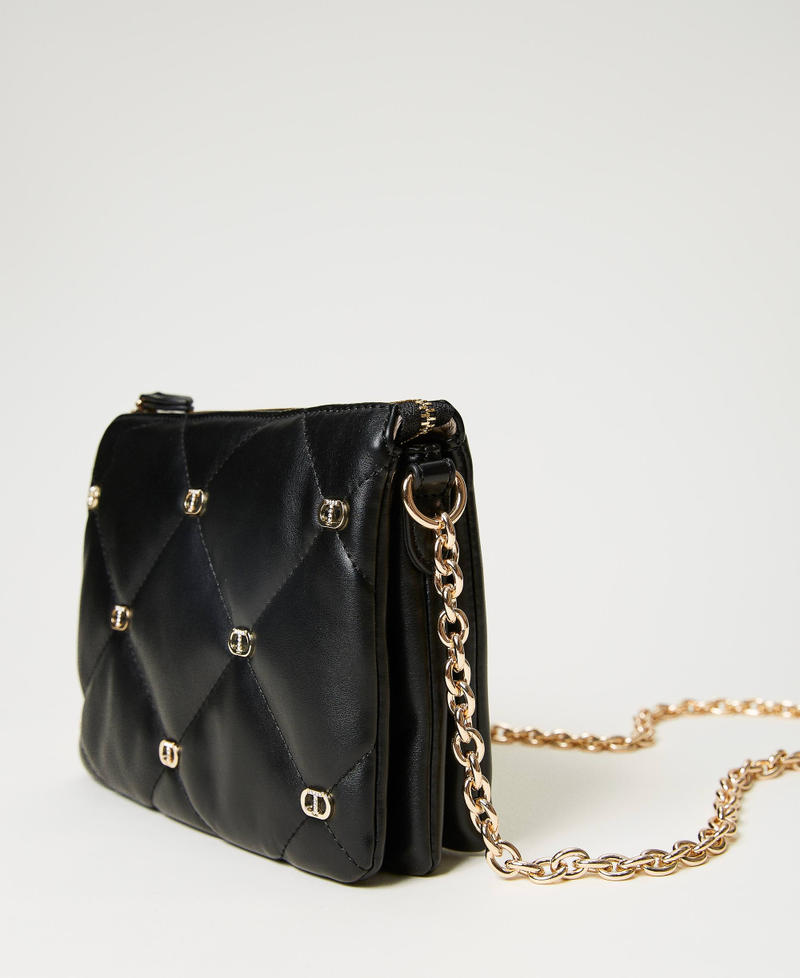 Borsa a tracolla 'Via Manzoni' media con borchie Nero Donna 241TB7150_00006_02