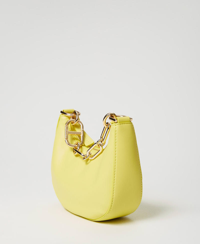 „Mini Croissant“-Bag mit „Oval T“-Tragekette „Bright Rose“-Rosa Frau 241TB7170-02