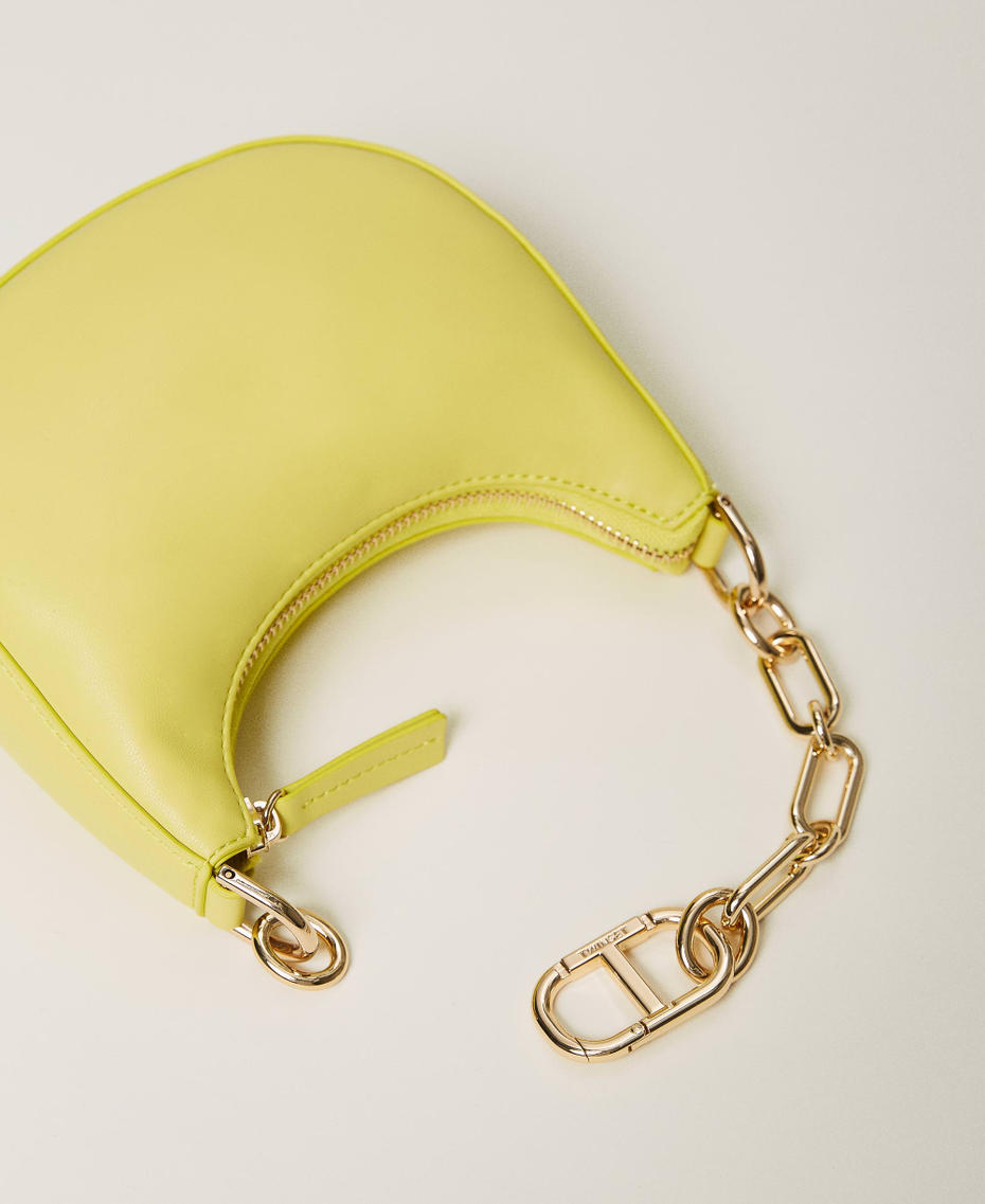 „Mini Croissant“-Bag mit „Oval T“-Tragekette „Bright Rose“-Rosa Frau 241TB7170-03