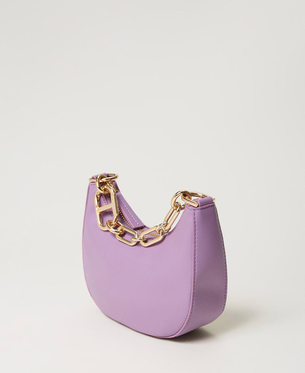 Mini Croissant Bag mit Oval T Tragekette Frau Violett TWINSET Milano