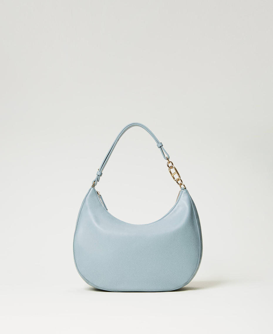 Большая сумка Croissant с застежкой Oval T Голубой "Голубая Слеза" женщина 241TB7171-01