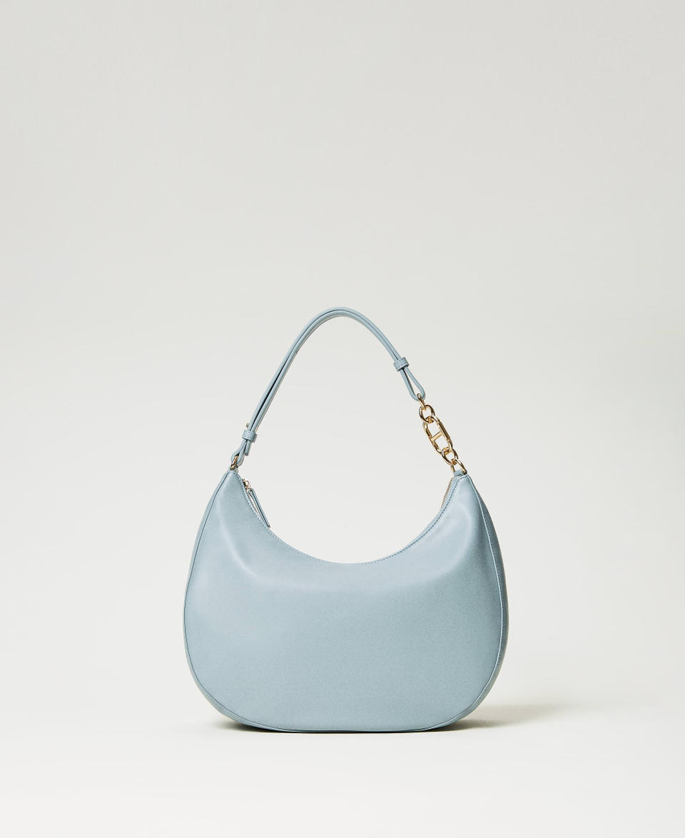 Large ‘Croissant’ bag with Oval T closure "Blue Tear" Light Blue Woman 241TB7171_11307_01