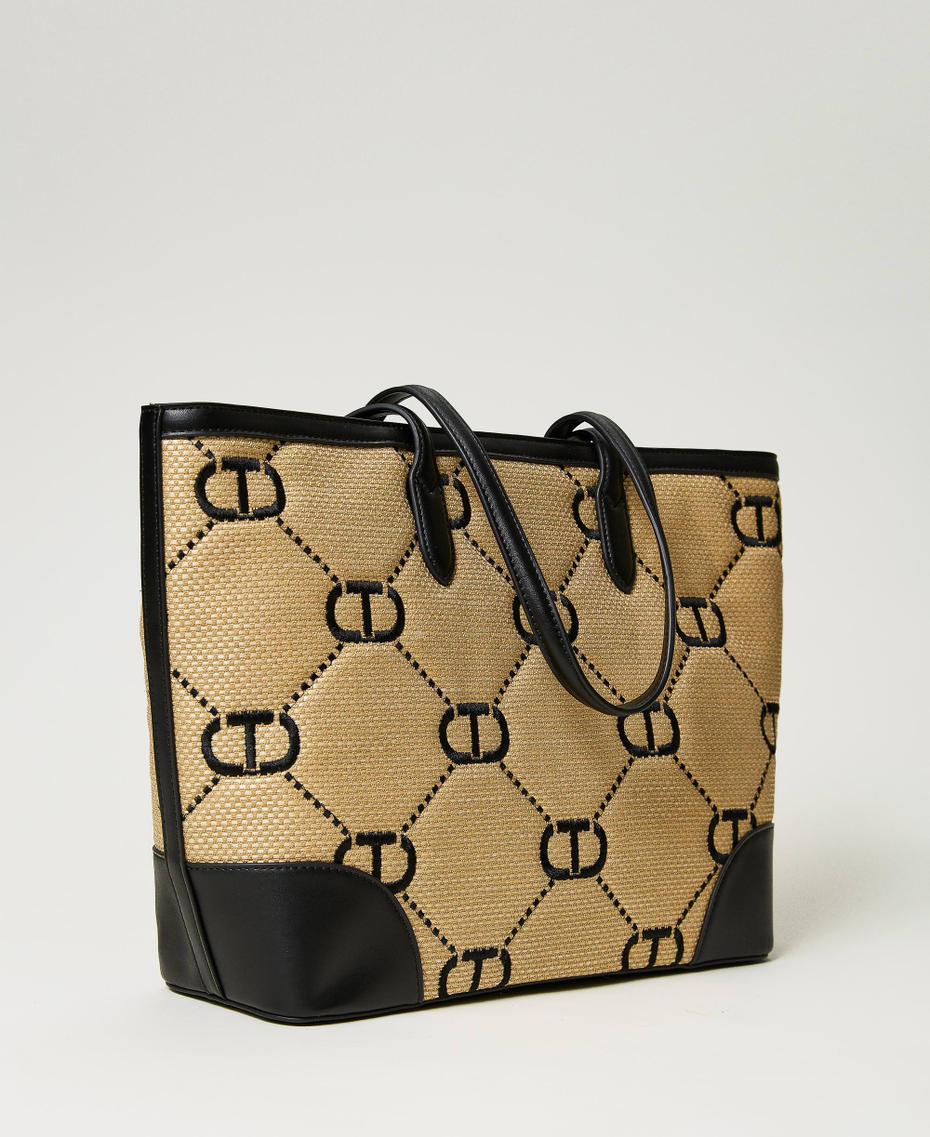 ‘Palermo’ shopping bag with Oval T embroidery
