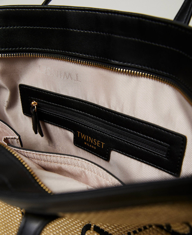 ‘Palermo’ shopping bag with Oval T embroidery