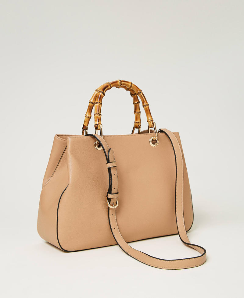 ‘Florence’ shopper with bamboo handles "Hazelnut” Brown Woman 241TB7240-03