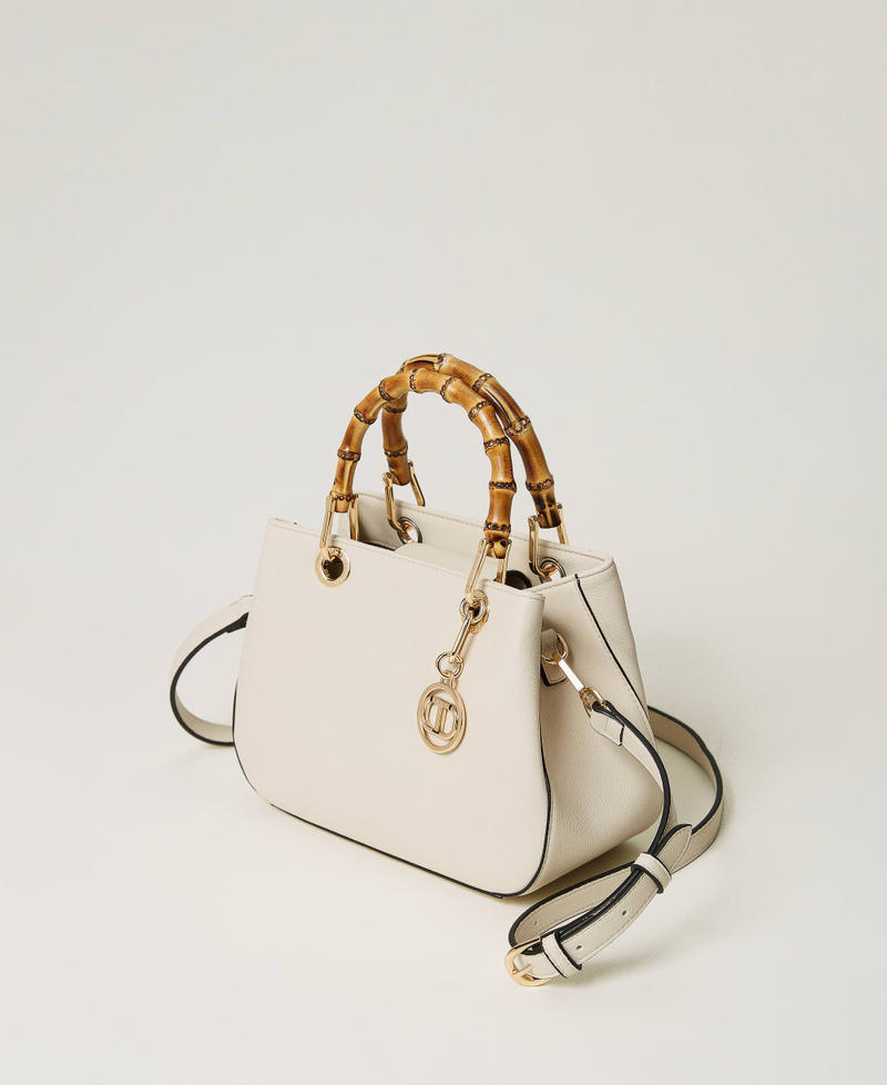 ‘Florence’ shoulder bag with bamboo handles White Snow Woman 241TB7241-02